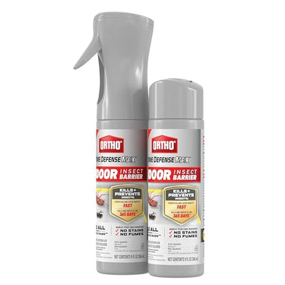 Ortho Home Defense Max Indoor Insect Barrier, 9 fl. oz. with Refill | Kills Ants, Roaches, Spiders, Fleas and Ticks, 360 Sprayer - color: Flairosol + Refill