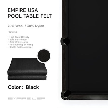 Championship - Invitational Felt w/Teflon - 7/8/9ft - color: Black, size: 8ft