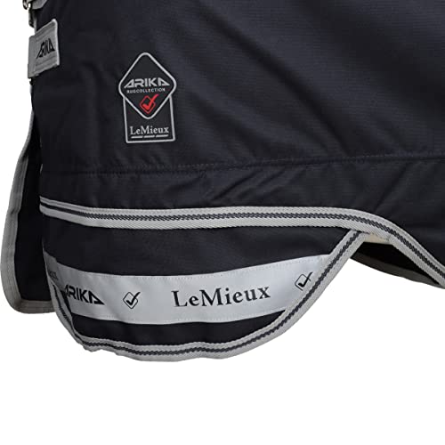 LeMieux Arika Featherweight 0g Turnout Blanket - 900Denier Breathable Waterproof Outer - Detachable Neck Included - Navy - 81" - size: 81"