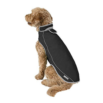 Jacket for All Dogs, Fleece-Lined, Waterproof Doggie Vest, Reflective Pet Parka (2200) (Medium, Black) - color: Black, size: Medium