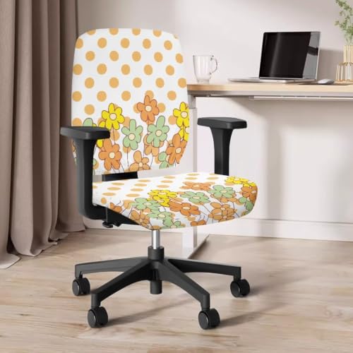 Happie Flowers Chair Covers Thick Seat Covers for Chairs - color: Happie Flowers