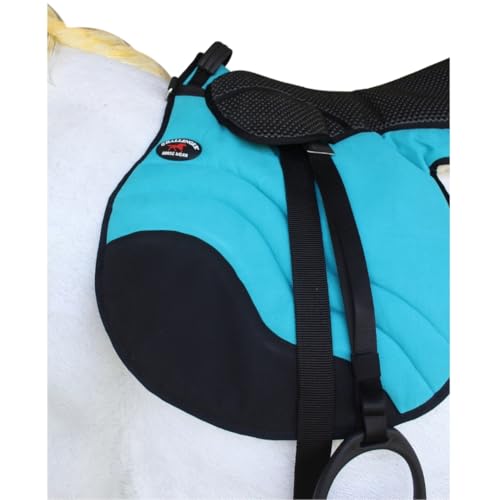 CHALLENGER Horse English Western Trail Fleece Padded Adjustable Bareback Saddle Pad 39TS05 - color: Turquoise