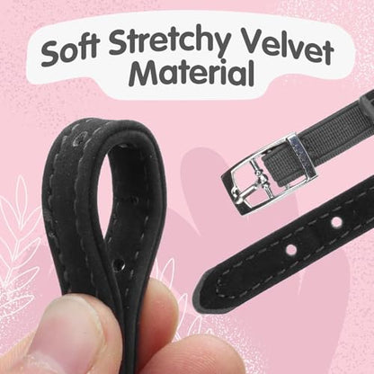 BINGPET Diamond Cat Collar with Bell, Adjustable Kitten Collar, Pink&Black - color: Pink & Black(Heart), size: Neck Girth 8"-10"