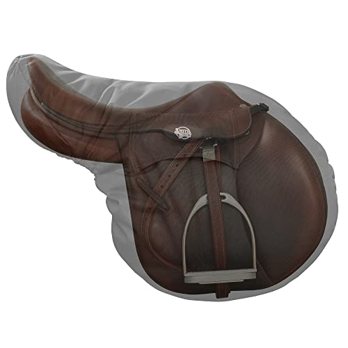 SmithBuilt English Saddle Cover, Black - Breathable, Waterproof Fleece-Lined Fitted Protector - color: Black