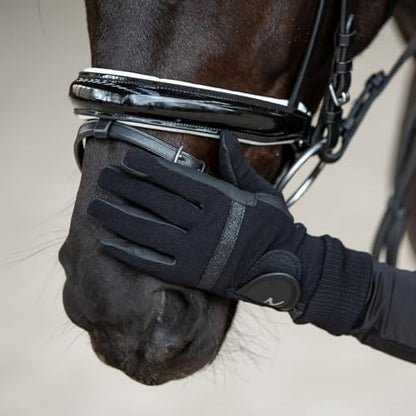 HORZE Grayson Classic Leather Ergonomic Snaffle Dressage Bridle with Detachable Flash - color: Black/White, size: Cob