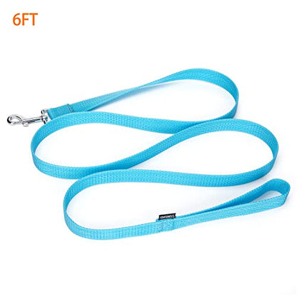 Strong Durable Nylon Dog Training Leash, 1 Inch Wide Traction Rope, 6 ft Long, for Small and Medium Dog (Mint Blue, 6 Feet) - color: Mint blue, size: 6 Feet