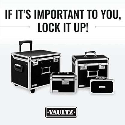 Vaultz Locking Medicine Storage Box, Combo Lock, 3.75x11.88x5.25, Black - color: Black