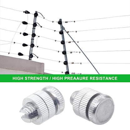 Electric Fence Wire Connectors, 12-Pack Aluminum Split Bolts for 12-17 Ga