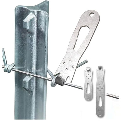 QMARK Fence Wire Twister Tool Set, Stainless Steel, 3.8 and 6.0 Inch, 2 Pcs | T-Post Clip Tool