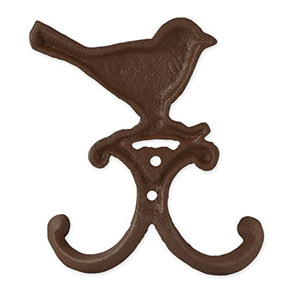 DII Cast Iron Decorative Wall Hook Set, Bird, 2 Count - size: Bird