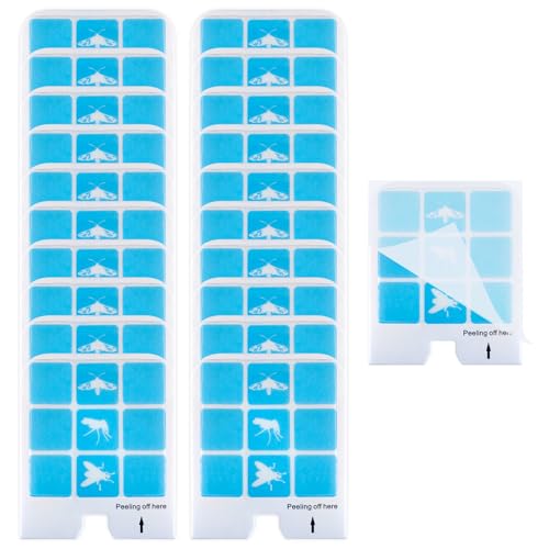 20 Pcs Refill Glue Cards Compatible with Safer Home SH502, SH503 Indoor Fly DT3005W Plug-in Bug Light for Flies, Fruit Flies, Moths, Gnats, and Other Flying Insects