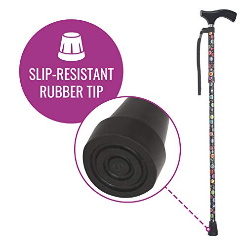 Switch Sticks Folding Walking Cane For Women & Men - color: Bubbles