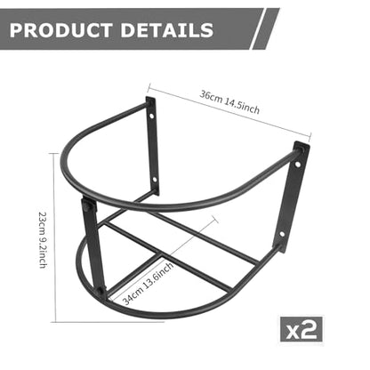 2 Pack Bucket Holder,5 Gallon Water and Feed Bucket Holder Wall Mounted Hanger for Horse,Goat,Sheep and Other Livestock,14.5x13.6x9.2 Inch - style: Bucket Holder-2PCS