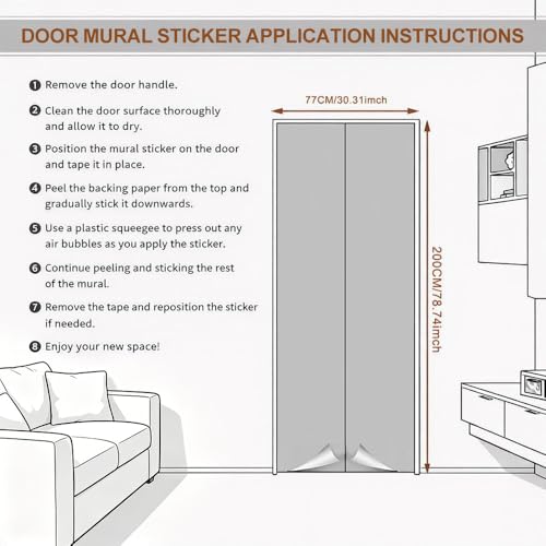 Patriotic Bald Eagle Door Mural, 3D Broken Wall Door Cover - color: Colorful2204