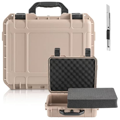 Relaxweex 8.5 x 6.5 x 3.7 Inch Hard Case, Grid Shell, Tan - color: Tan, size: 8.5 x 6.5 x 3.7 Inch, style: Grid Shell