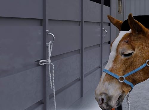Aluminum Bolt-On Tie Loop 2" ID Tie Down Ring Horse (4pack