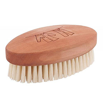 REDECKER Laundry Brush 4-1/2 Inch Natural Pig Bristle Made In Germany - Oiled Pearwood Handle - Laundry Brush For Stains - Wooden Laundry Cleaning Brush