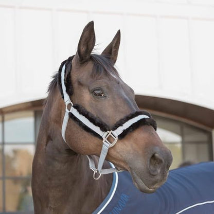 Equinavia Valkyrie Ultra Fleece Soft Padded Horse Halter Breakaway - color: Slate Grey/Black, size: Cob