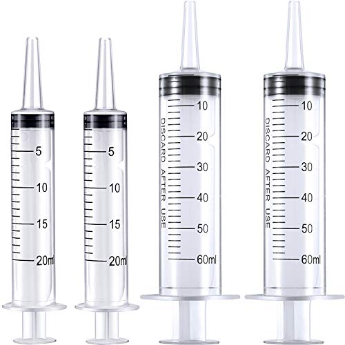 Frienda 4 Packs Syringes Without Needles,20 Ml and 60 Ml - size: 20 ml and 60 ml