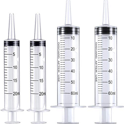 Frienda 4 Packs Syringes Without Needles,20 Ml and 60 Ml - size: 20 ml and 60 ml