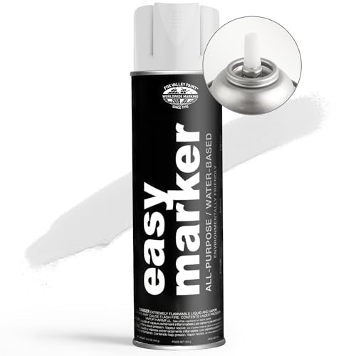 Fox Valley Easy Marker Inverted Spray Paint 16oz Pack of 12, White