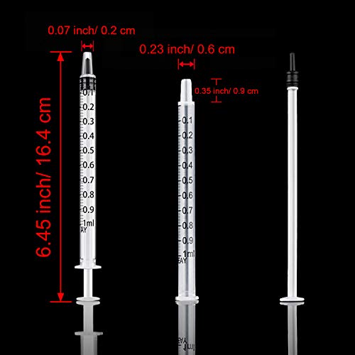 Frienda 20 Packs Syringes Without Needles,1 Ml - size: 1 ml