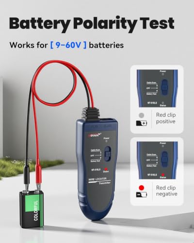 NOYAFA Underground Wire Locator,Wire Tracker with T-Shaped Probe - color: Black