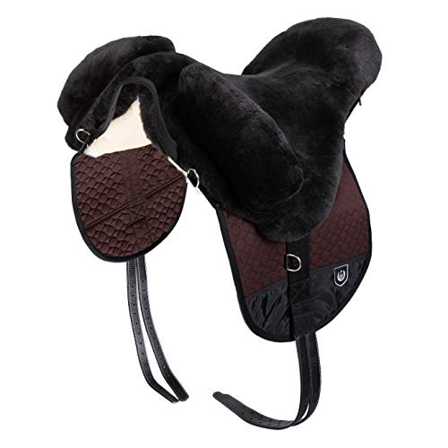 Werner Christ Horse Bareback Pad Premium Plus, Made of Real Sheepskin in Brown Size Full - color: Brown, size: Full