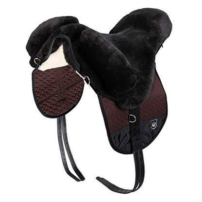 Werner Christ Horse Bareback Pad Premium Plus, Made of Real Sheepskin in Brown Size Full - color: Brown, size: Full