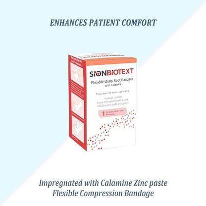Unna Boot with Zinc and Calamine - Flexible Compression Bandage Moist Healing Environment Comfort Wrap Bandage Medical Dressing 3 Inches X 30 Foot Roll - size: Pack of 1, style: 3" Zinc and Calamine
