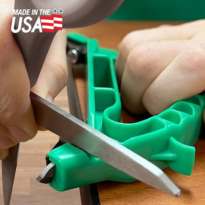 AccuSharp All-in-One Sharpener, All Purpose Sharpener for Knives, Scissors, Garden Tools, Sharpens & Restores Serrated Knives, Cleavers, Axes, Machete, Green - color: Green