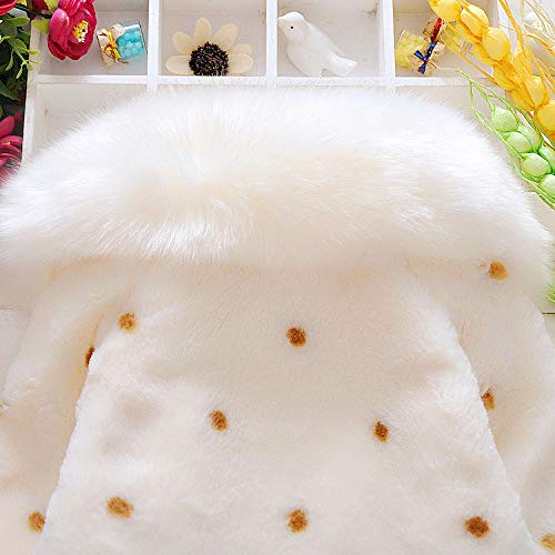 Faux Fur Coat Newborn Infant Baby Girl Jacket Cape Cloak Poncho 0-3 Years - color: White01, size: 3-6 Months