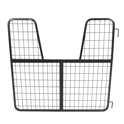 52" W x 50.5" H Horse Stall Gate for Livestock Enclosures Steel | Powder Coated Black