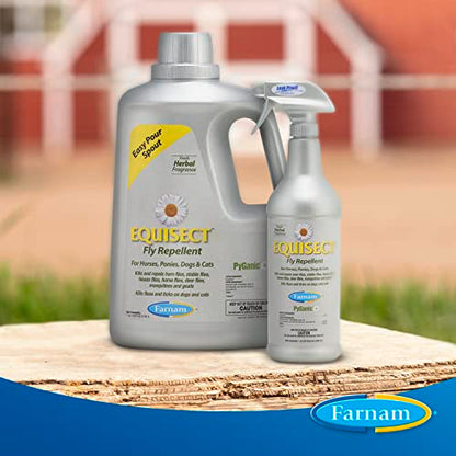 Farnam Equisect Botanical Fly Repellent for Horses, Dogs and Cats, 32 Ounces, Quart Spray (Pack of 2) - size: 32 Fl Oz (Pack of 2)
