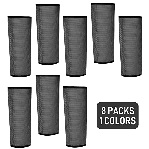Jexine 8 Pcs Mesh Fly Boots for Horse - color: Dark Gray