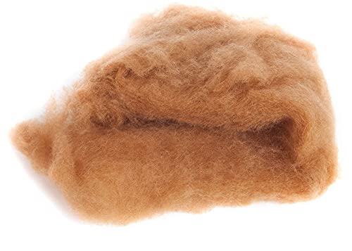 Maori Wool Carded Batting for Needle Felting, 3.5 oz, Cinnamon - color: Cinnamon