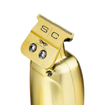 Stylecraft Saber Pro Grooming Bundle: Digital Brushless Saber II Clipper & Saber Trimmer (Gold) Holiday Gift Bundle