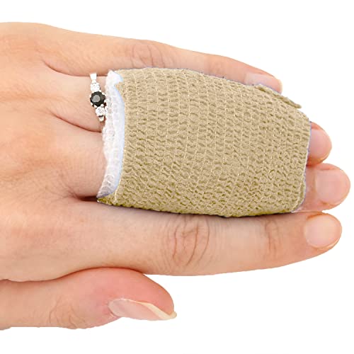 Ever Ready First Aid Self Adherent Cohesive Wrap Bandages, 2” x 5 Yards for First Aid, Sprains, Swelling, Sports, Pets, Tan – 36 Count