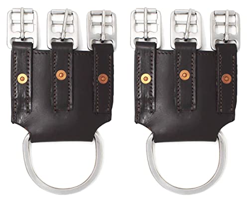 CHALLENGER Horse 2 Pcs Leather Western English 1" Three (3) Buckle Girth Converter 403GC04BK - color: Brown