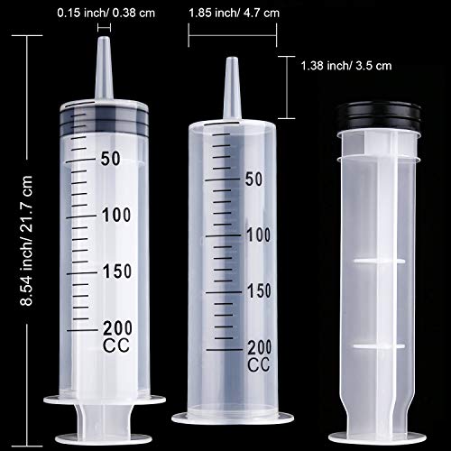 Frienda 4 Packs Syringes Without Needles,200 Ml - size: 200 ml