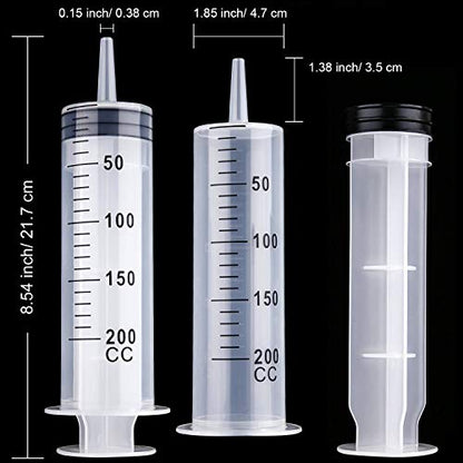 Frienda 4 Packs Syringes Without Needles,200 Ml - size: 200 ml