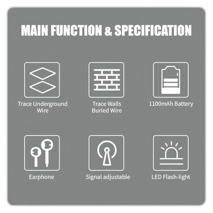 Advanced Circuit Tracer Underground Wire Break Locator Wire Tracer Electrical in Wall Underground Short Open Detection, Cable and Network Tester High nan