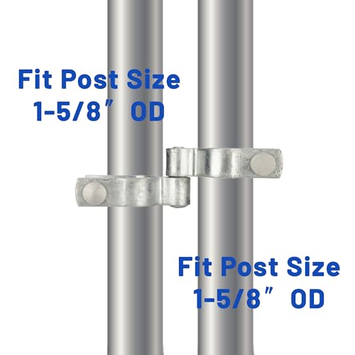 1-5/8"x 1-5/8" Chain Link Fence Gate Post Female and Male Hinge 2 Pack | Chain Link Fence Hinges Heavy Duty Galvanized Steel Chain Link Gate Hinge Kit with Bolts & Nuts - size: 1-5/8" x 1-5/8"