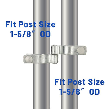1-5/8"x 1-5/8" Chain Link Fence Gate Post Female and Male Hinge 2 Pack | Chain Link Fence Hinges Heavy Duty Galvanized Steel Chain Link Gate Hinge Kit with Bolts & Nuts - size: 1-5/8" x 1-5/8"