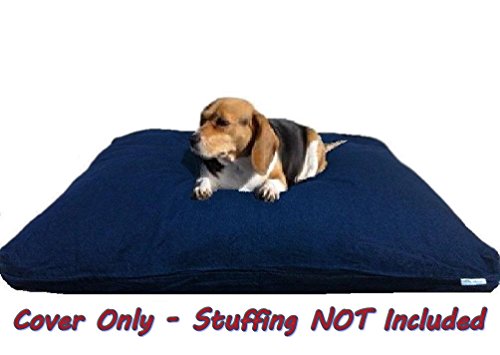 Dogbed4less DIY Durable Blue Denim Pet Bed External Duvet Cover and Waterproof Internal Case for 41"X27"X4" Large Dog Bed - Replacement Covers only - size: 41"X27"X4" Large