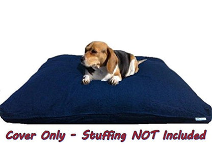Dogbed4less DIY Durable Blue Denim Pet Bed External Duvet Cover and Waterproof Internal Case for 41"X27"X4" Large Dog Bed - Replacement Covers only - size: 41"X27"X4" Large
