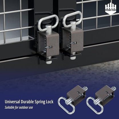 3-1/2'' Heavy Duty Trailer Gate Latch, Weld-On Spring Latch for Tracks 2pcs | Universal Spring Latch Assembly, Weld-On Spring Loaded Latch, Trailer Latch Lock with Plain Tube for Tracks, Ramp Doors - size: 3-1/2''
