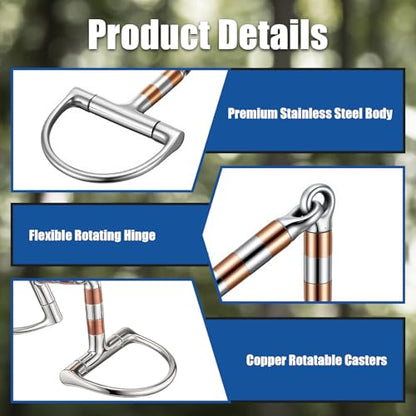 Stainless Steel Ring O & d Snaffle Bit for Horses Snaffle Mouth Gentle Horse Pony Bit with Copper Roller for Training, Western & English Riding - size: Mouth Spacing 125mm, style: D-ring Copper Roller