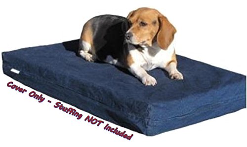 Dogbed4less DIY Durable Blue Denim Pet Bed External Duvet Cover and Waterproof Internal Case for 35"X20"X4" Small Medium Dog Bed - Replacement Covers only - size: 35"X20"X4" Small Medium