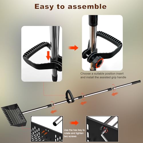 Metal Chicken Poop Scooper & Rake Scoop 10" Metal Chicken Coop Rake